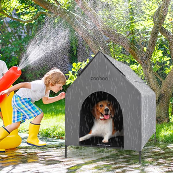 ドッグハウス Amazon.com : JungleA 28'' Plastic Dog House Indoor Outdoor